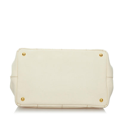 Prada Canapa Logo Canvas Tote Bag (SHG-29655)