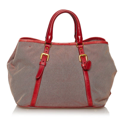 Prada Canapa Logo Canvas Tote Bag (SHG-30601)