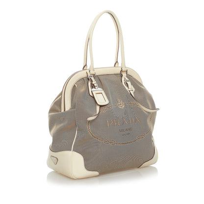 Prada Canapa Logo Canvas Tote Bag (SHG-32200)