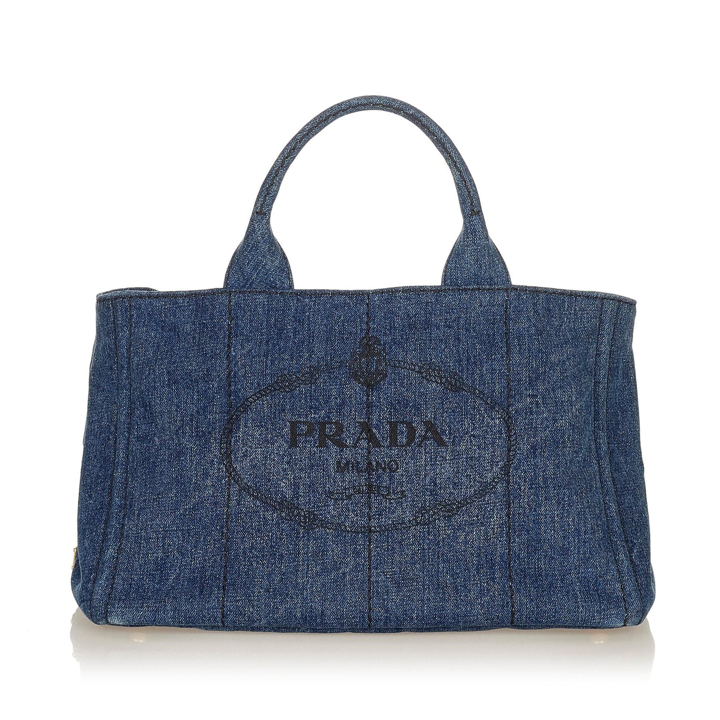 Prada Canapa Logo Denim Hanbag (SHG-27048)