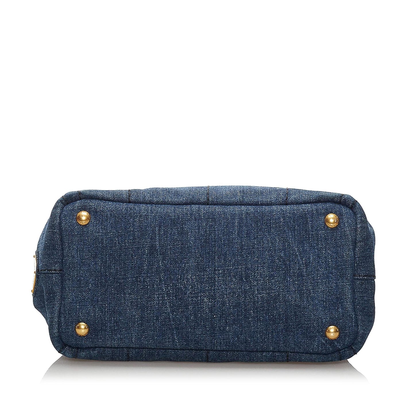 Prada Canapa Logo Denim Handbag (SHG-33957)