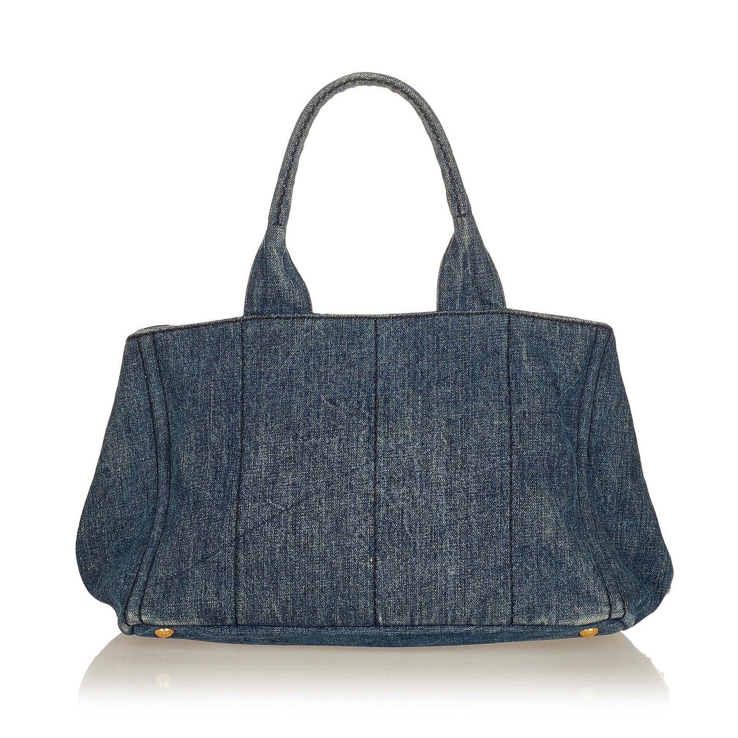 Prada Canapa Logo Denim Tote Bag (SHG-27049)