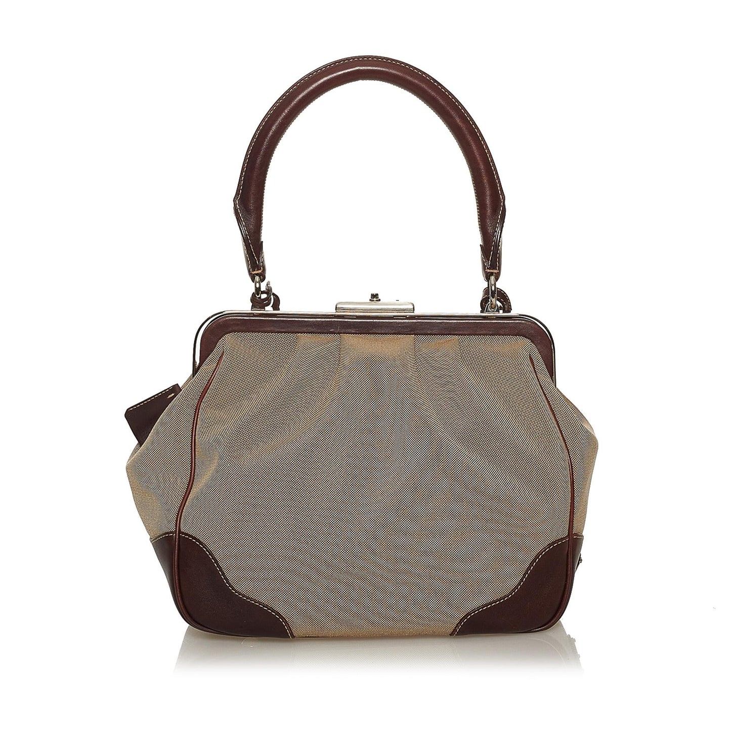 Prada Canapa Logo Frame Handbag (SHG-28728)