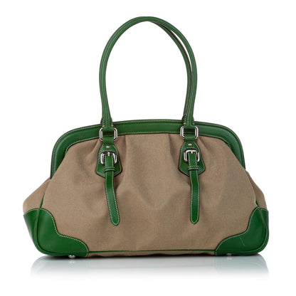 Prada Canapa Logo Frame Handbag (SHG-30994)