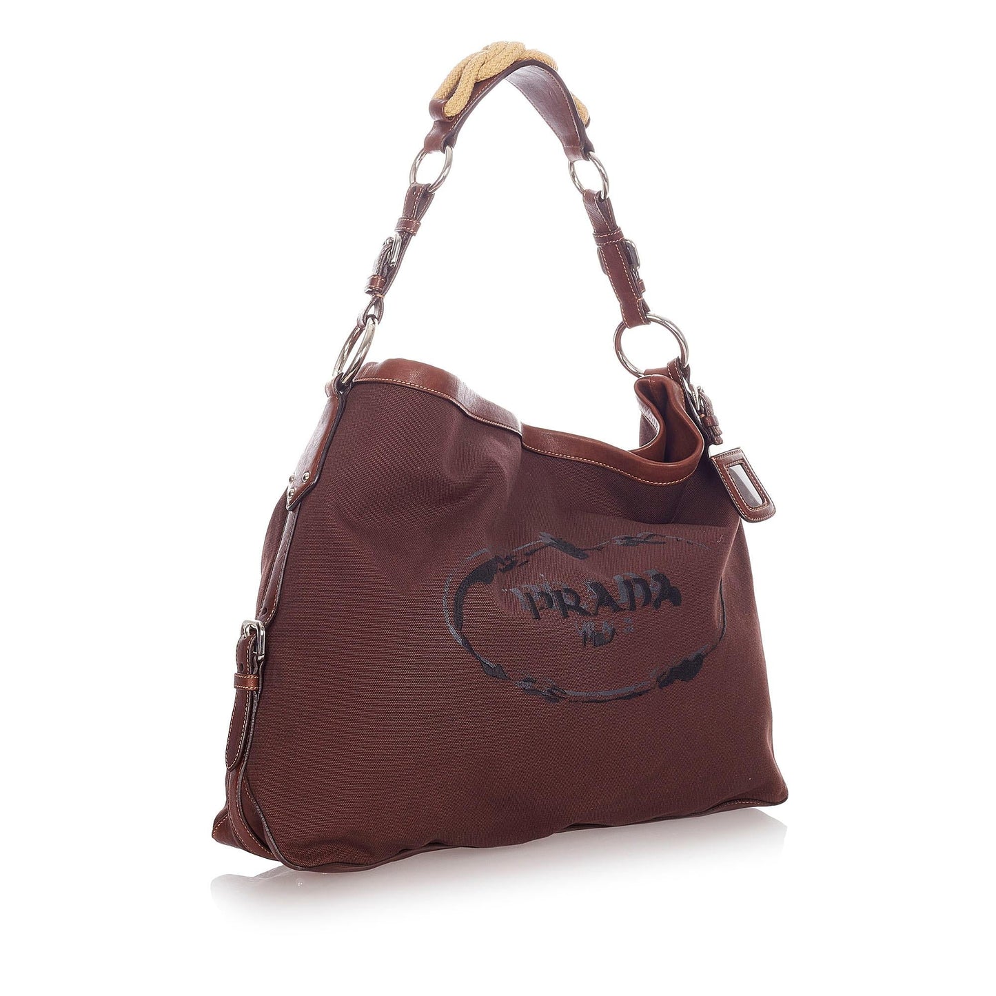 Prada Canapa Logo Nylon Shoulder Bag (SHG-22819)