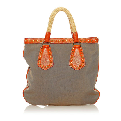 Prada Canapa Logo Satchel (SHG-34817)