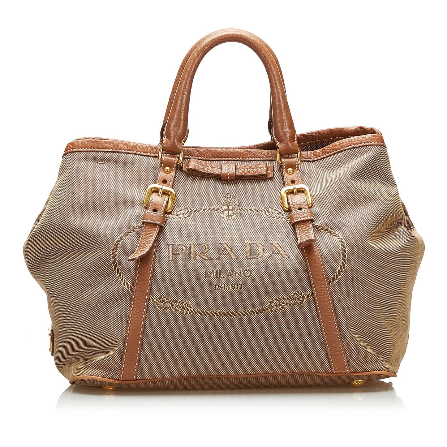 Prada Canapa Logo Satchel (SHG-35397)