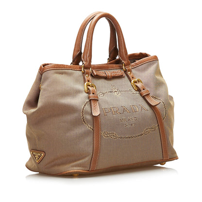 Prada Canapa Logo Satchel (SHG-35397)