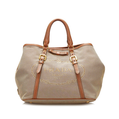 Prada Canapa Logo Satchel (SHG-35534)