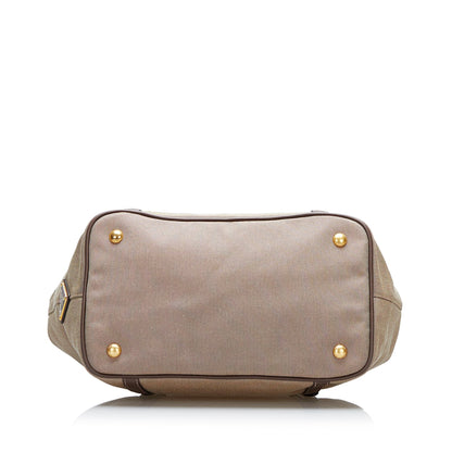 Prada Canapa Logo Satchel (SHG-CQEBmq)