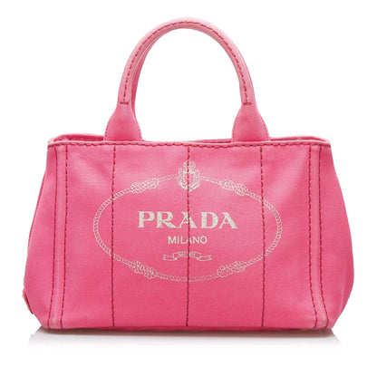 Prada Canapa Logo Satchel (SHG-o6hPc2)