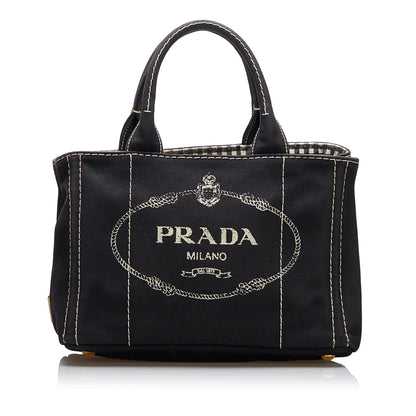 Prada Canapa Logo Satchel (SHG-dC8WAG)