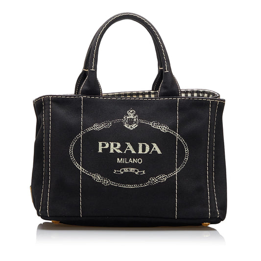 Prada Canapa Logo Satchel (SHG-dC8WAG)