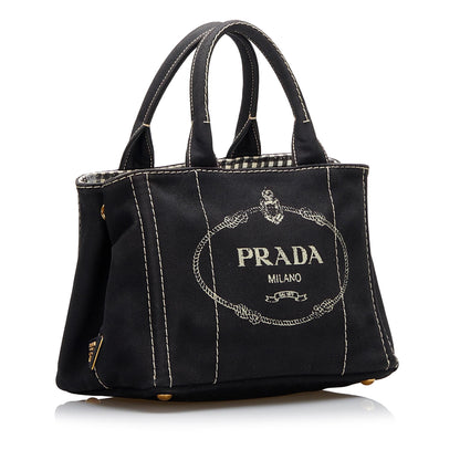 Prada Canapa Logo Satchel (SHG-dC8WAG)