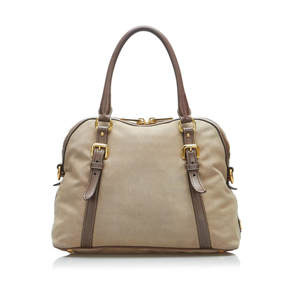 Prada Canapa Logo Satchel (SHG-na9faZ)