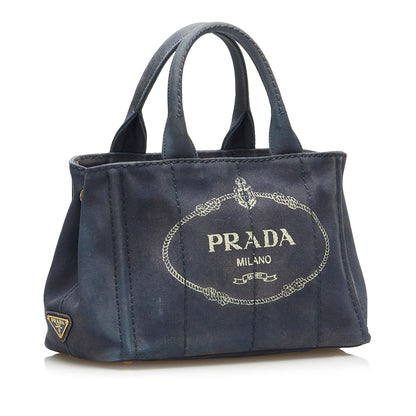 Prada Canapa Logo Satchel (SHG-V2kYKb)