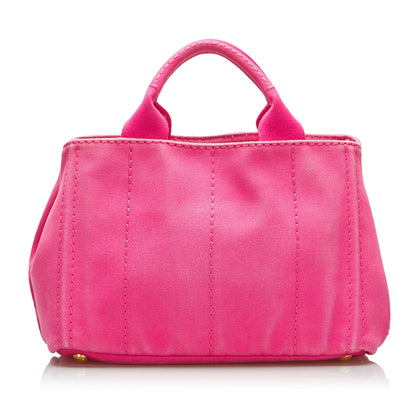Prada Canapa Logo Satchel (SHG-Lx3hLM)