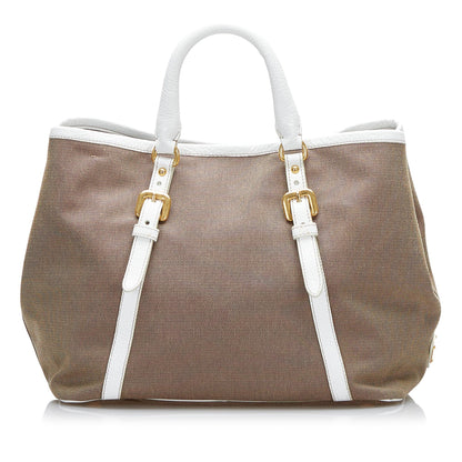 Prada Canapa Logo Satchel (SHG-R8aeDW)