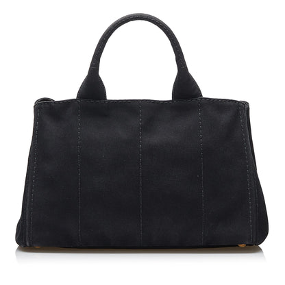 Prada Canapa Logo Satchel (SHG-KyzRBe)