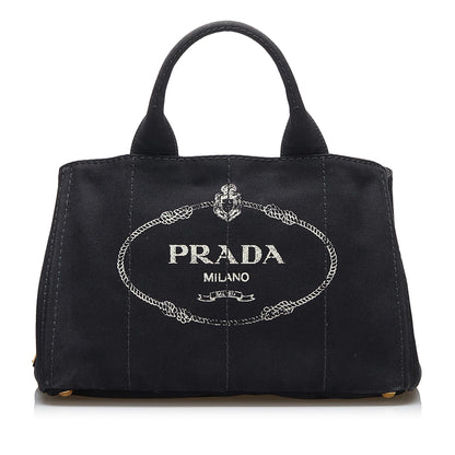 Prada Canapa Logo Satchel (SHG-KyzRBe)