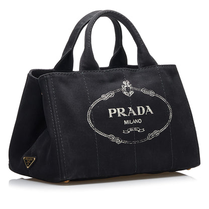 Prada Canapa Logo Satchel (SHG-KyzRBe)