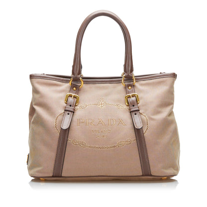 Prada Canapa Logo Satchel (SHG-xN8V8L)