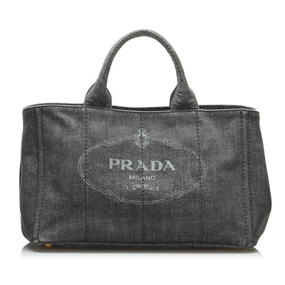 Prada Canapa Logo Satchel (SHG-qzvLy3)