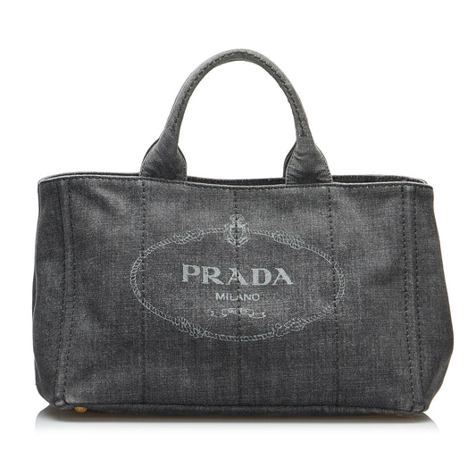 Prada Canapa Logo Satchel (SHG-qzvLy3)