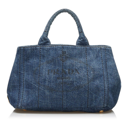 Prada Canapa Logo Satchel (SHG-1F8n9O)