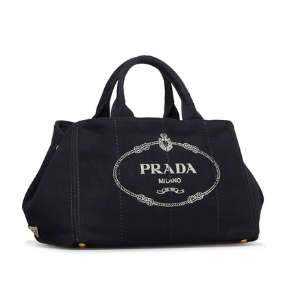Prada Canapa Logo Satchel (SHG-7VOK0j)