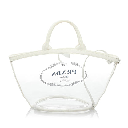 Prada Canapa Logo Vinyl Handbag (SHG-29931)
