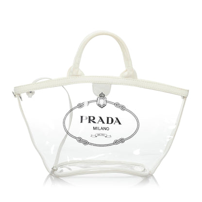 Prada Canapa Logo Vinyl Handbag (SHG-29931)