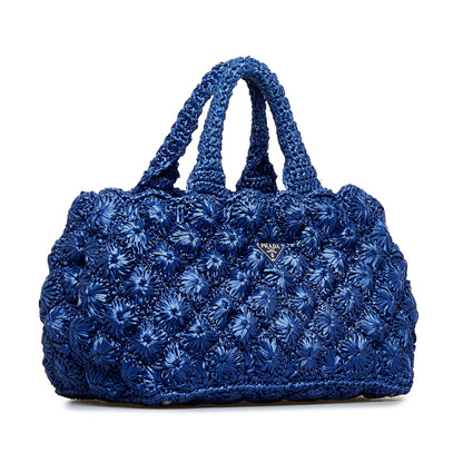 Prada Canapa Raffia Satchel (SHG-GqH4GP)