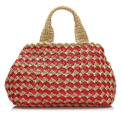 Prada Canapa Raffia Tote (SHG-NT0fM9)