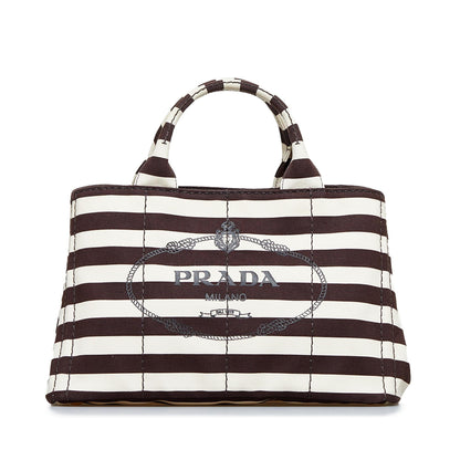 Prada Canapa Righe Satchel (SHG-GLNjBC)