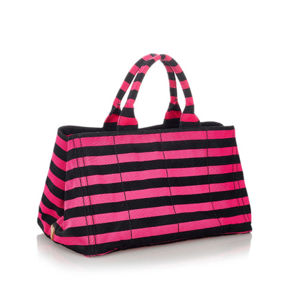 Prada Canapa Righe Stripe Tote Bag (SHG-27071)