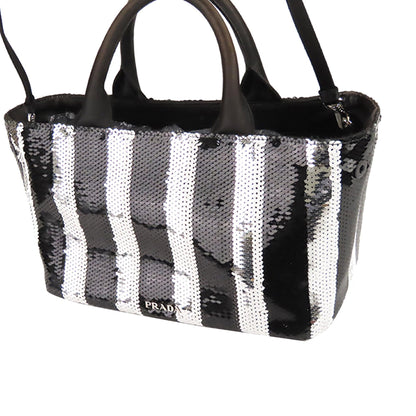 Prada Canapa Sequined Satchel (SHG-22063)