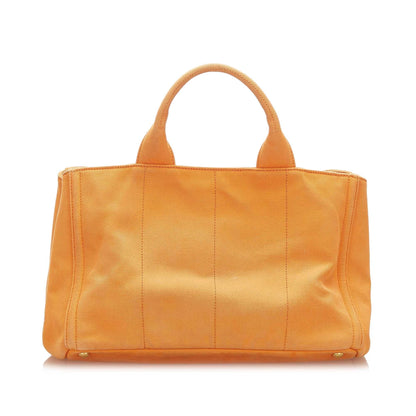 Prada Canapa Studded Canvas Satchel (SHG-17545)