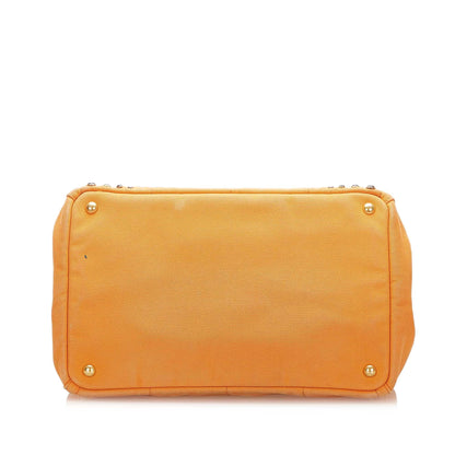 Prada Canapa Studded Canvas Satchel (SHG-17545)