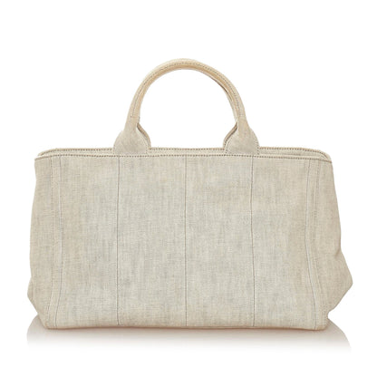 Prada Canapa Studded Canvas Satchel (SHG-28075)