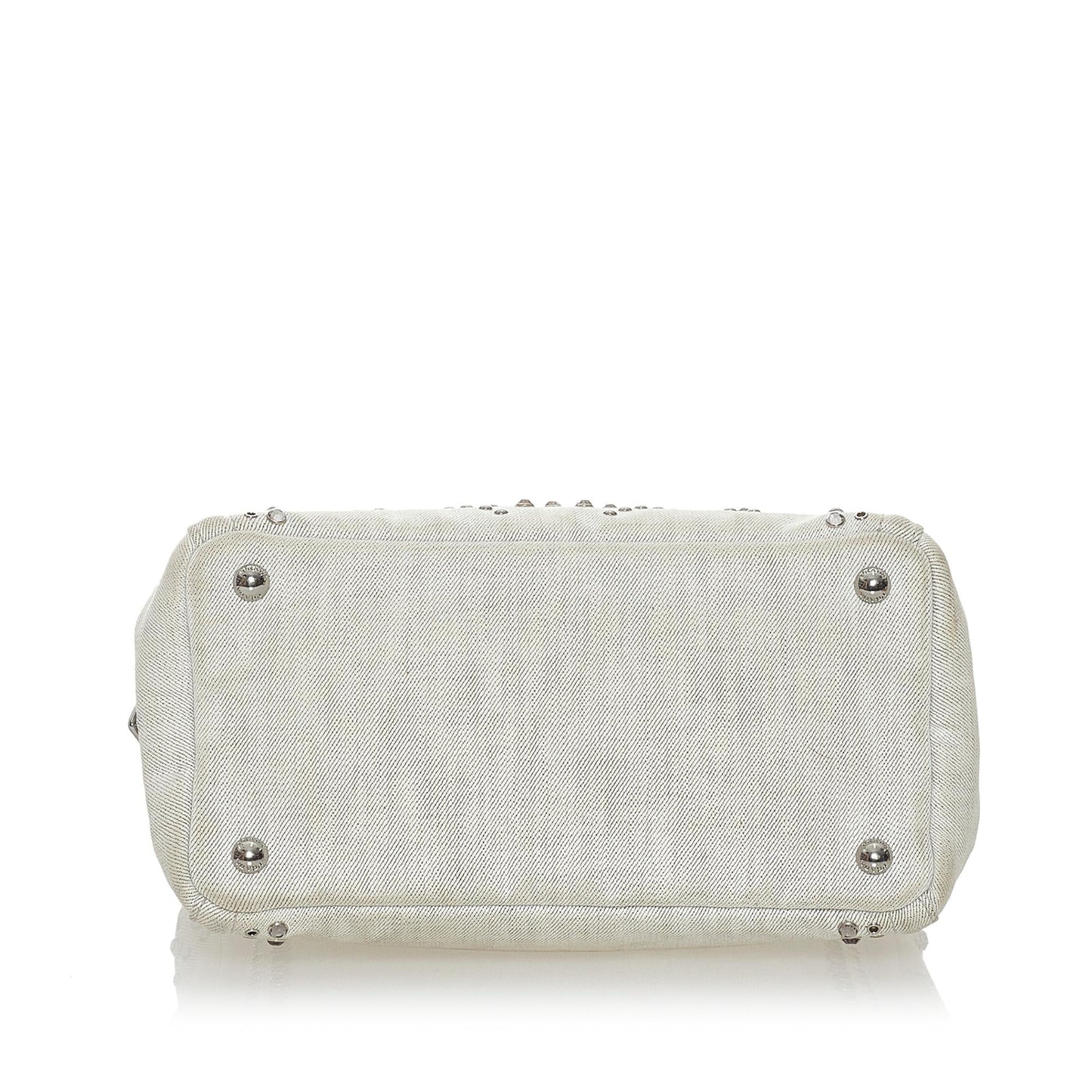 Prada Canapa Studded Canvas Satchel (SHG-28076)