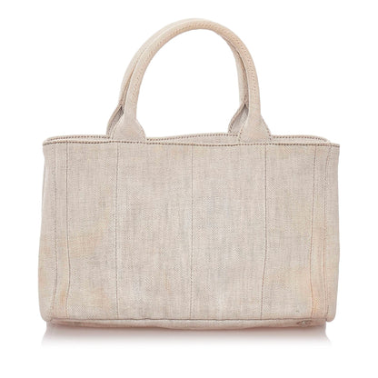 Prada Canapa Studded Canvas Satchel (SHG-28199)