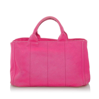 Prada Canapa Studded Canvas Satchel (SHG-30405)