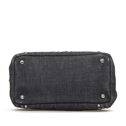 Prada Canapa Studded Satchel (SHG-Gz9UyX)