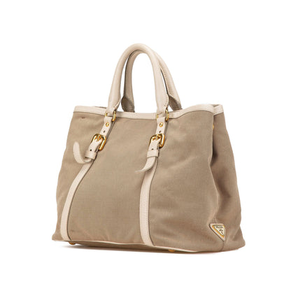 Prada Canvas Canapa Logo Satchel (SHG-Haws7D)