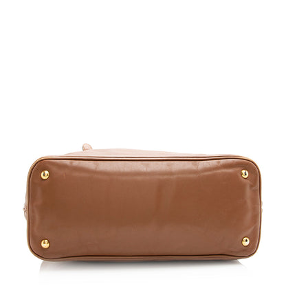 Prada Cervo Leather Convertible Tote (SHF-20292)