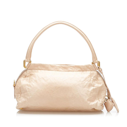 Prada Cipria Craquele Leather Handbag (SHG-16169)