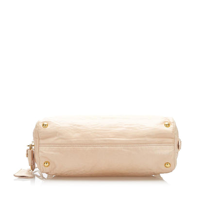 Prada Cipria Craquele Leather Handbag (SHG-16169)