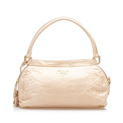 Prada Cipria Craquele Leather Handbag (SHG-16169)