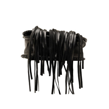 Prada City Calf Whipstitch Fringe Saddle Bag (SHG-uQWvTR)